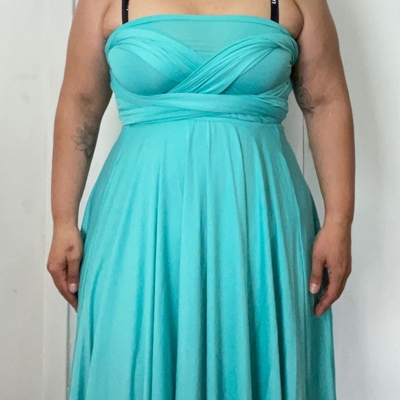 Turquoise infinity dress - Picture 5 of 5
